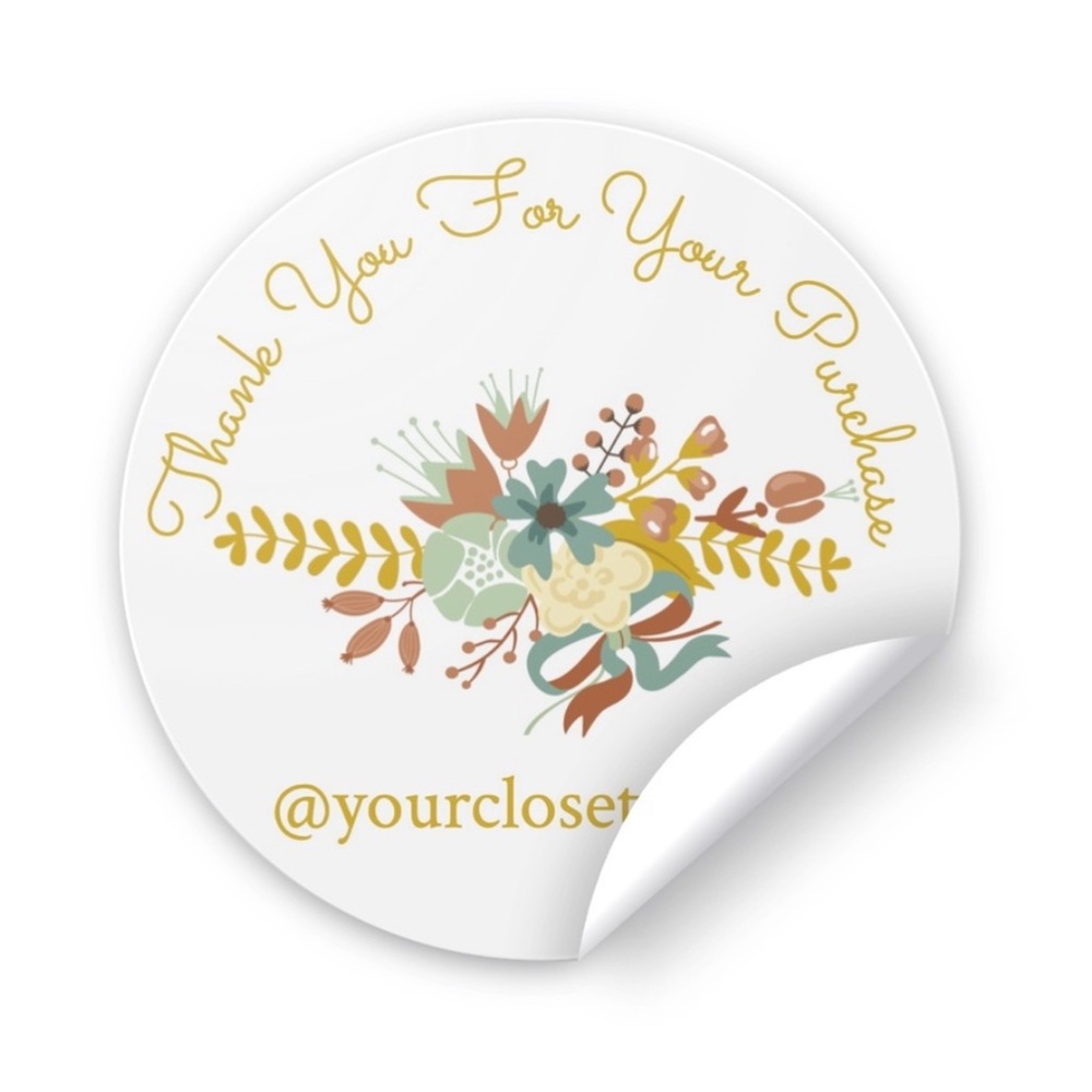 Fall Thank You Sticker Label - Picture 2 of 3